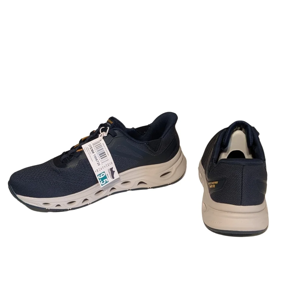 Skechers Men's Navy and Tan Athletic Sneakers